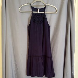 Navy Halter Dress, Sz XS